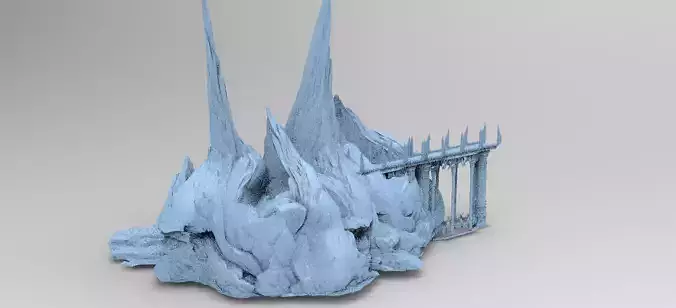 Persian Fort Ruin Bridge 3D model