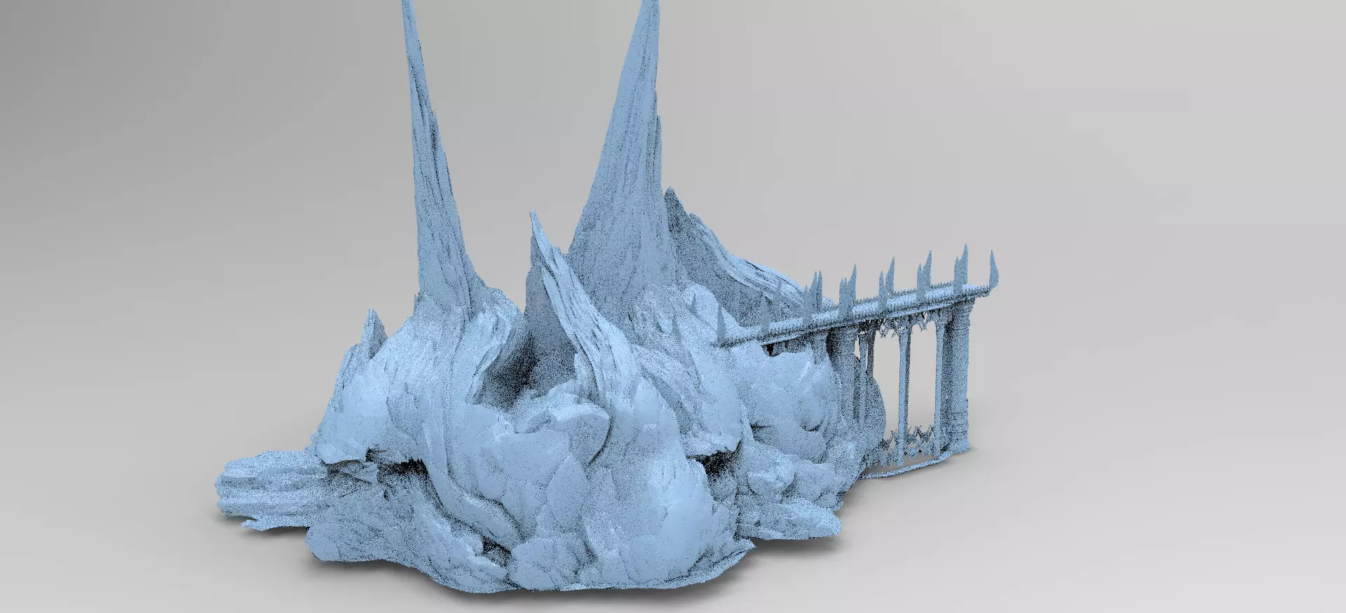 Persian Fort Ruin Bridge 3D model_0