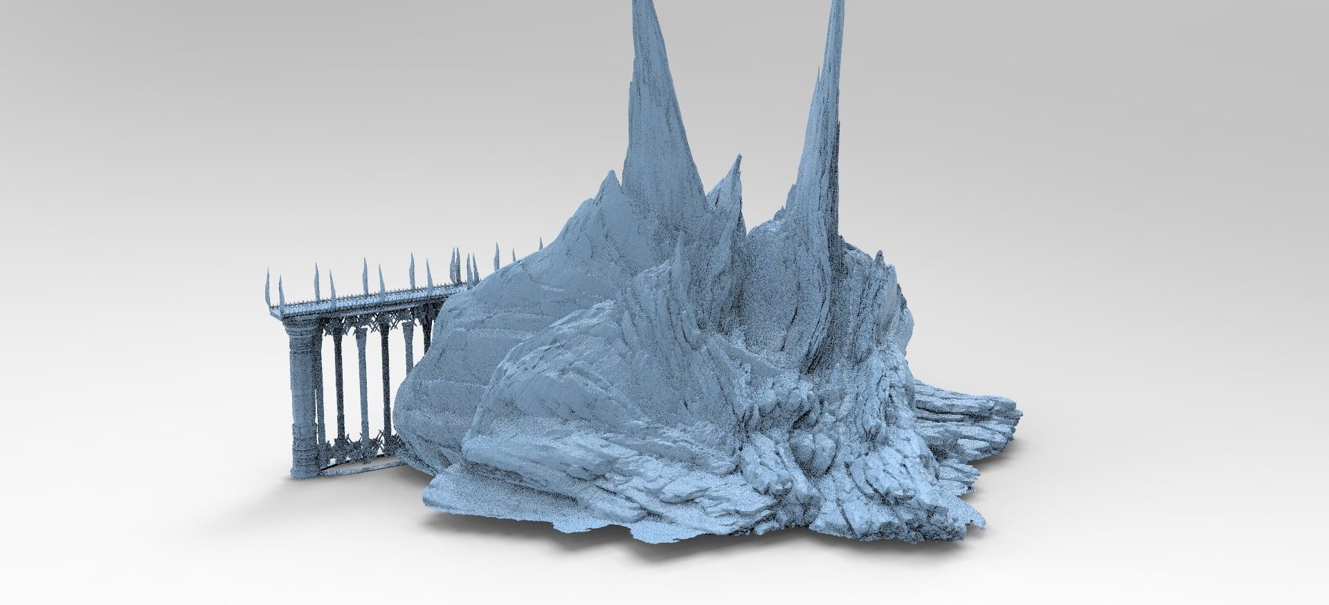 Persian Fort Ruin Bridge 3D model_1