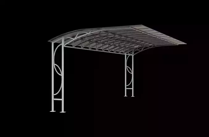 3d model canopy parking shelter 