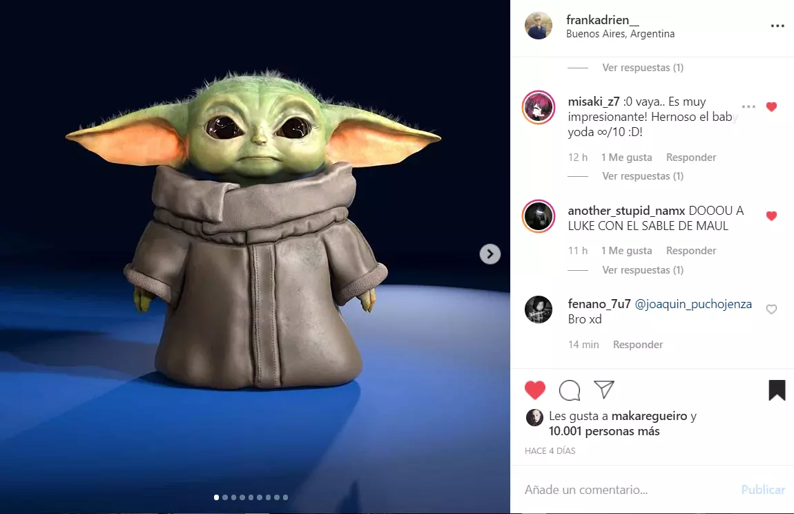 Grogu baby yoda 3D model_0