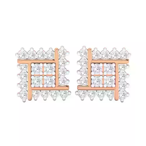 Women Stud Earrings STL JCD OBJ FBX Renders Details