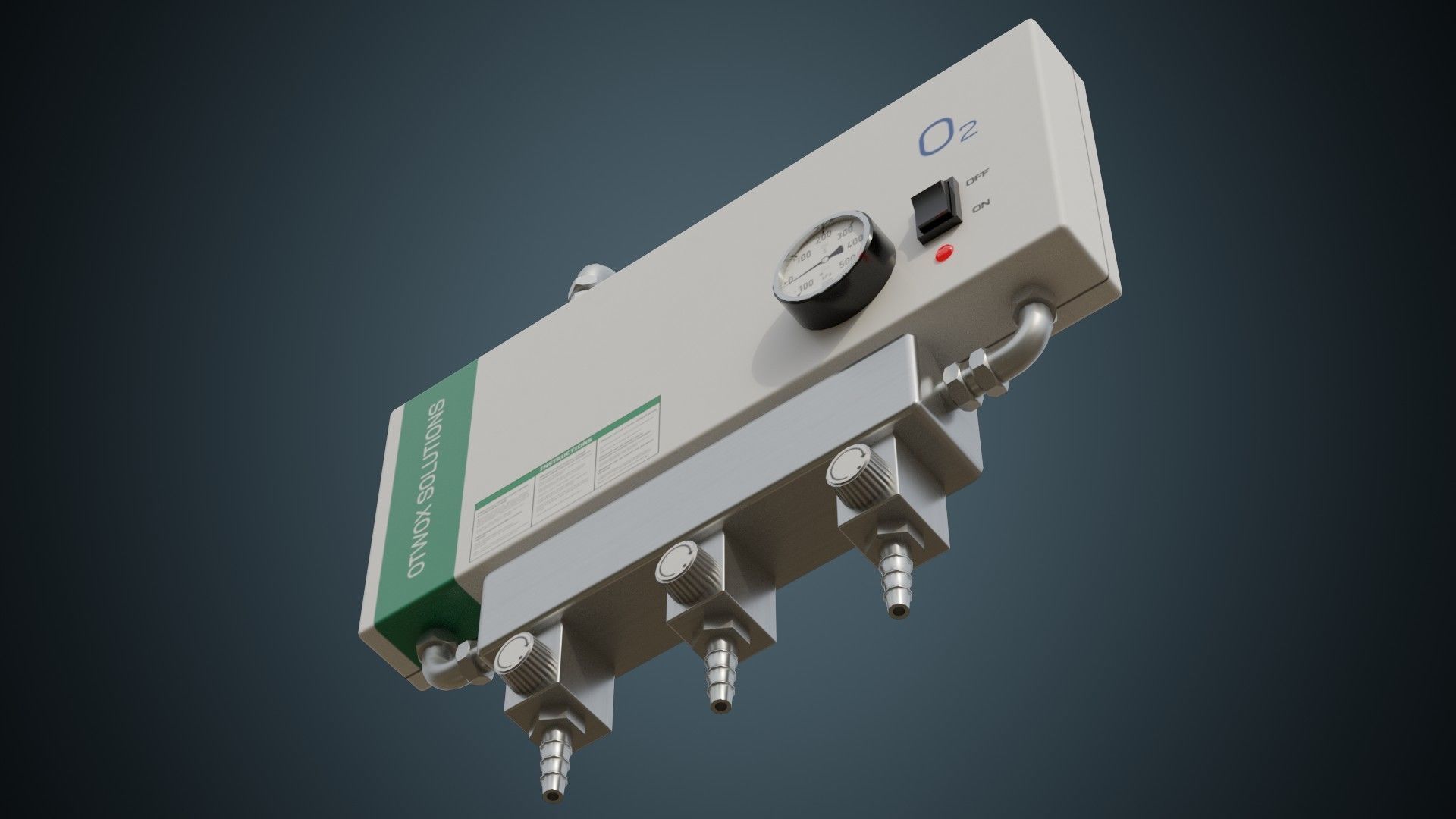 Oxygen Distributor 1A Low-poly 3D model_4