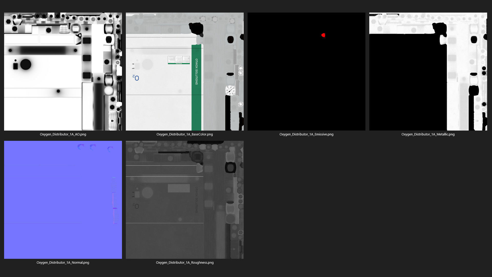 Oxygen Distributor 1A Low-poly 3D model_8