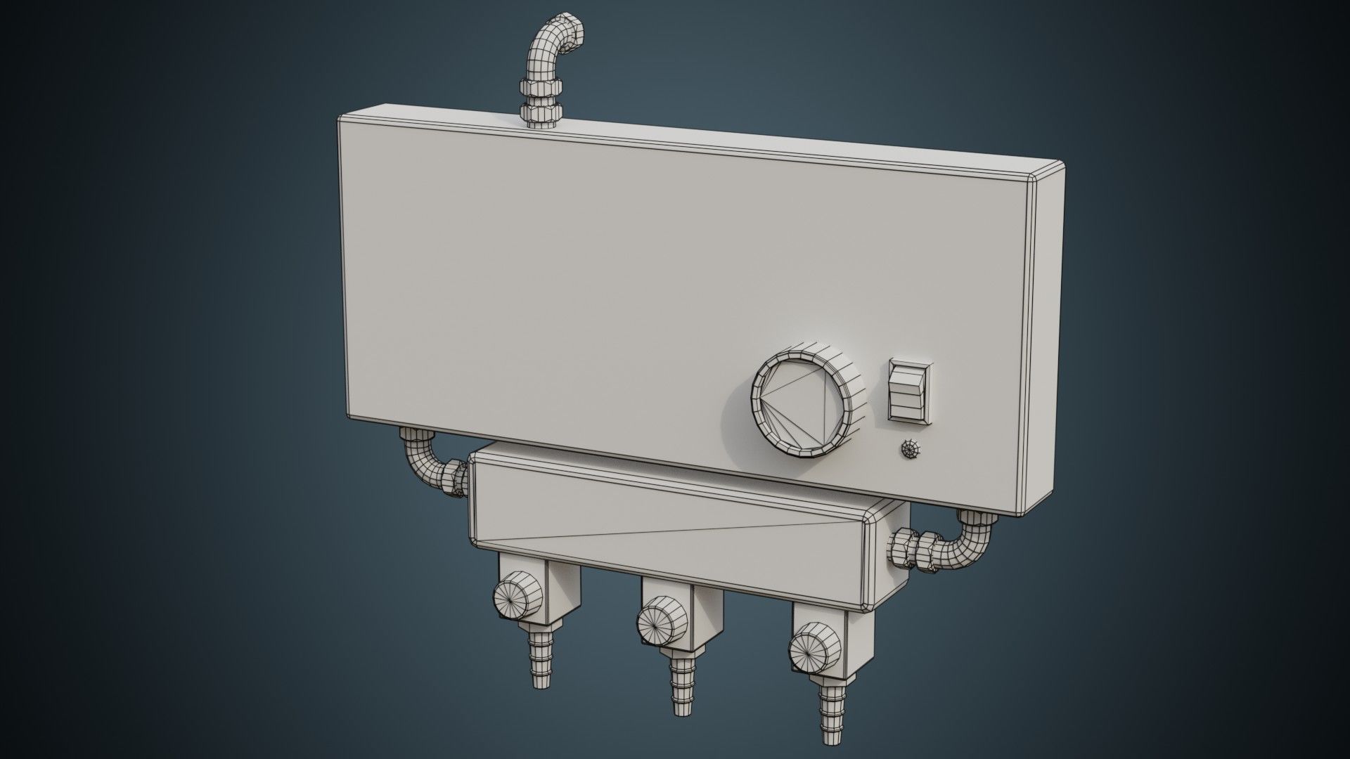 Oxygen Distributor 1A Low-poly 3D model_5