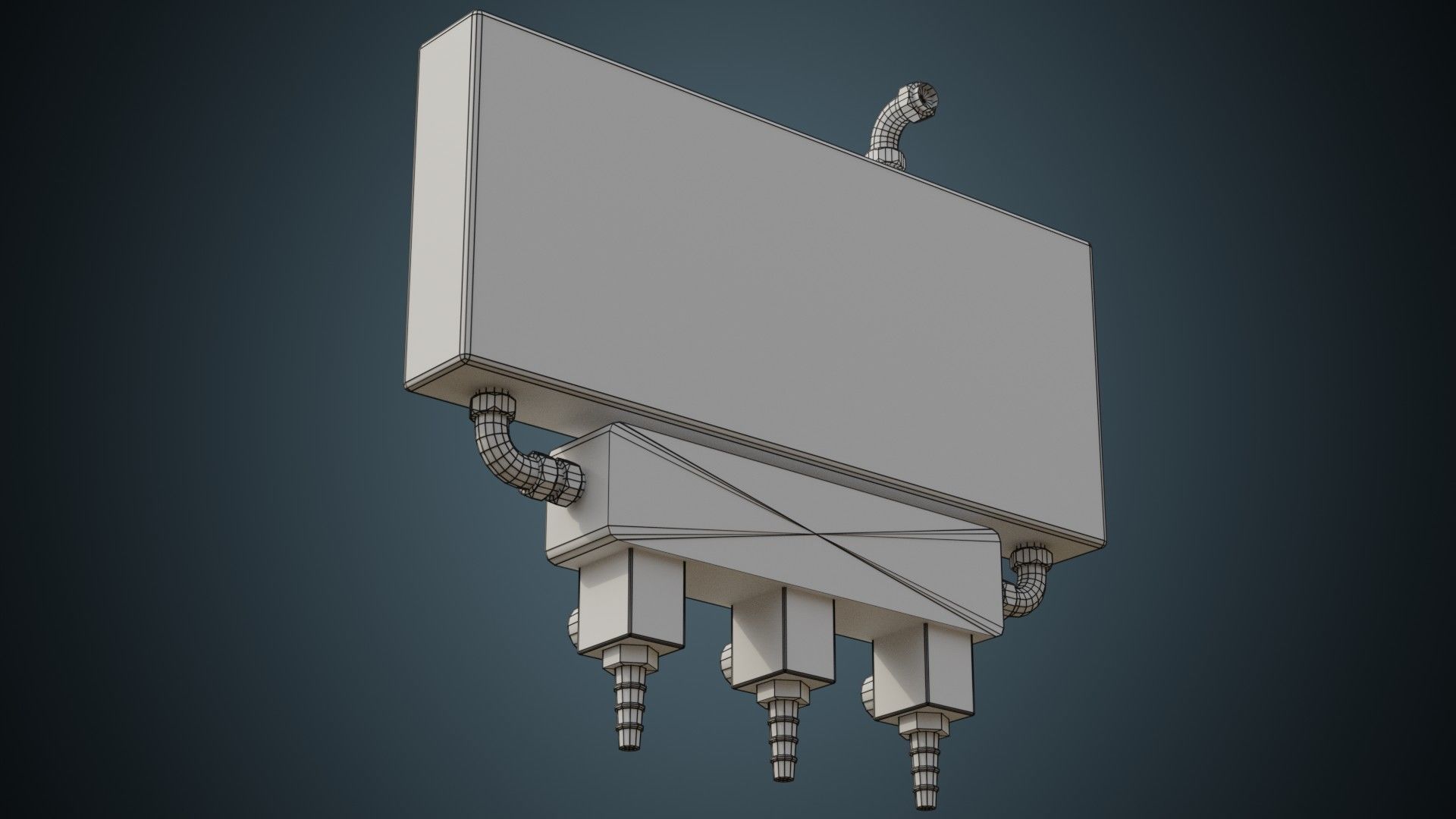 Oxygen Distributor 1A Low-poly 3D model_6
