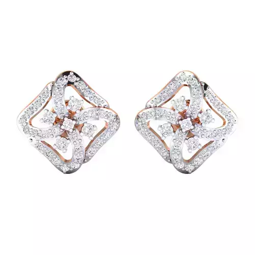 Women Stud Earrings STL JCD OBJ FBX Renders Details