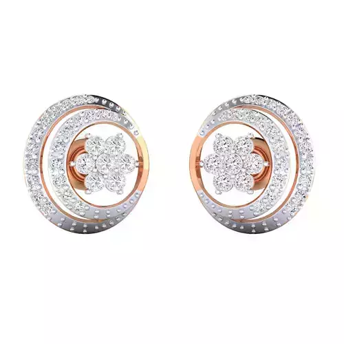 Women Stud Earrings STL JCD OBJ FBX Renders Details