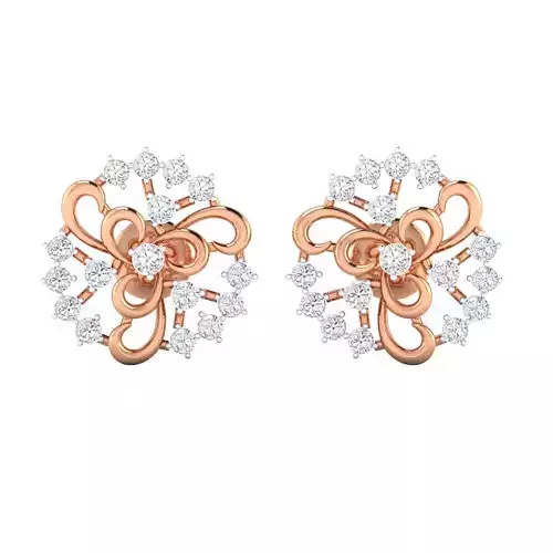 Women Stud Earrings STL JCD OBJ FBX Renders Details