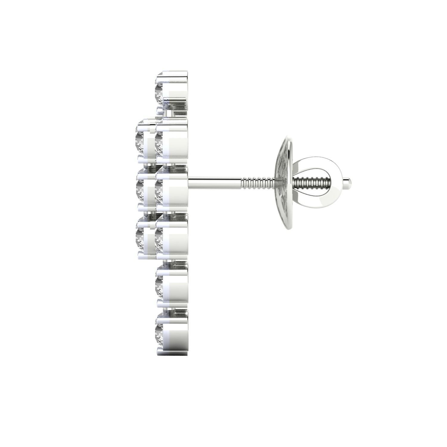 Women Stud Earrings STL JCD OBJ FBX Renders Details 3D print model_9