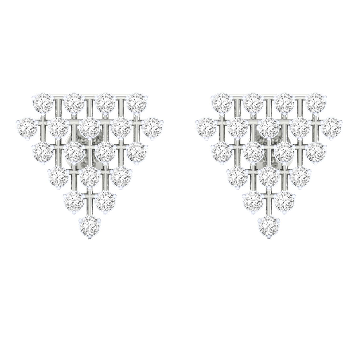 Women Stud Earrings STL JCD OBJ FBX Renders Details 3D print model_10