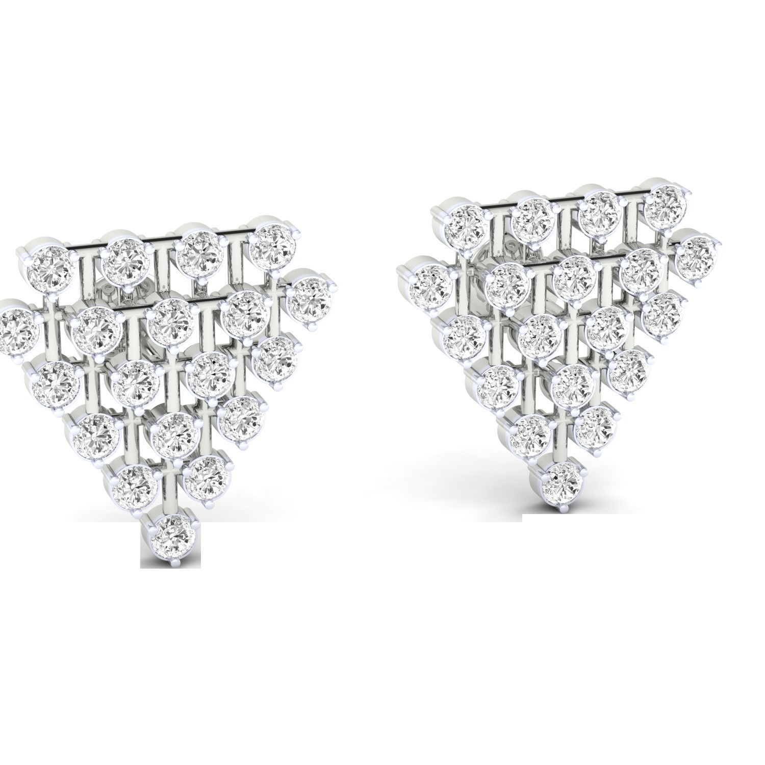 Women Stud Earrings STL JCD OBJ FBX Renders Details 3D print model_7