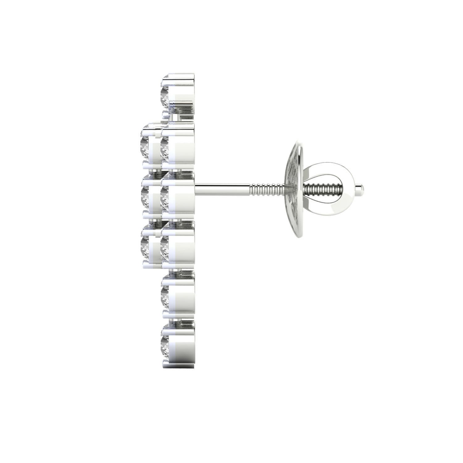 Women Stud Earrings STL JCD OBJ FBX Renders Details 3D print model_8