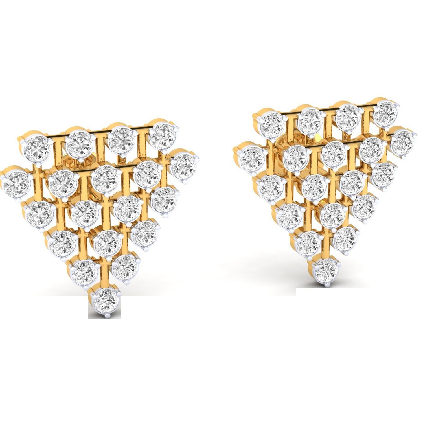 Women Stud Earrings STL JCD OBJ FBX Renders Details 3D print model_13