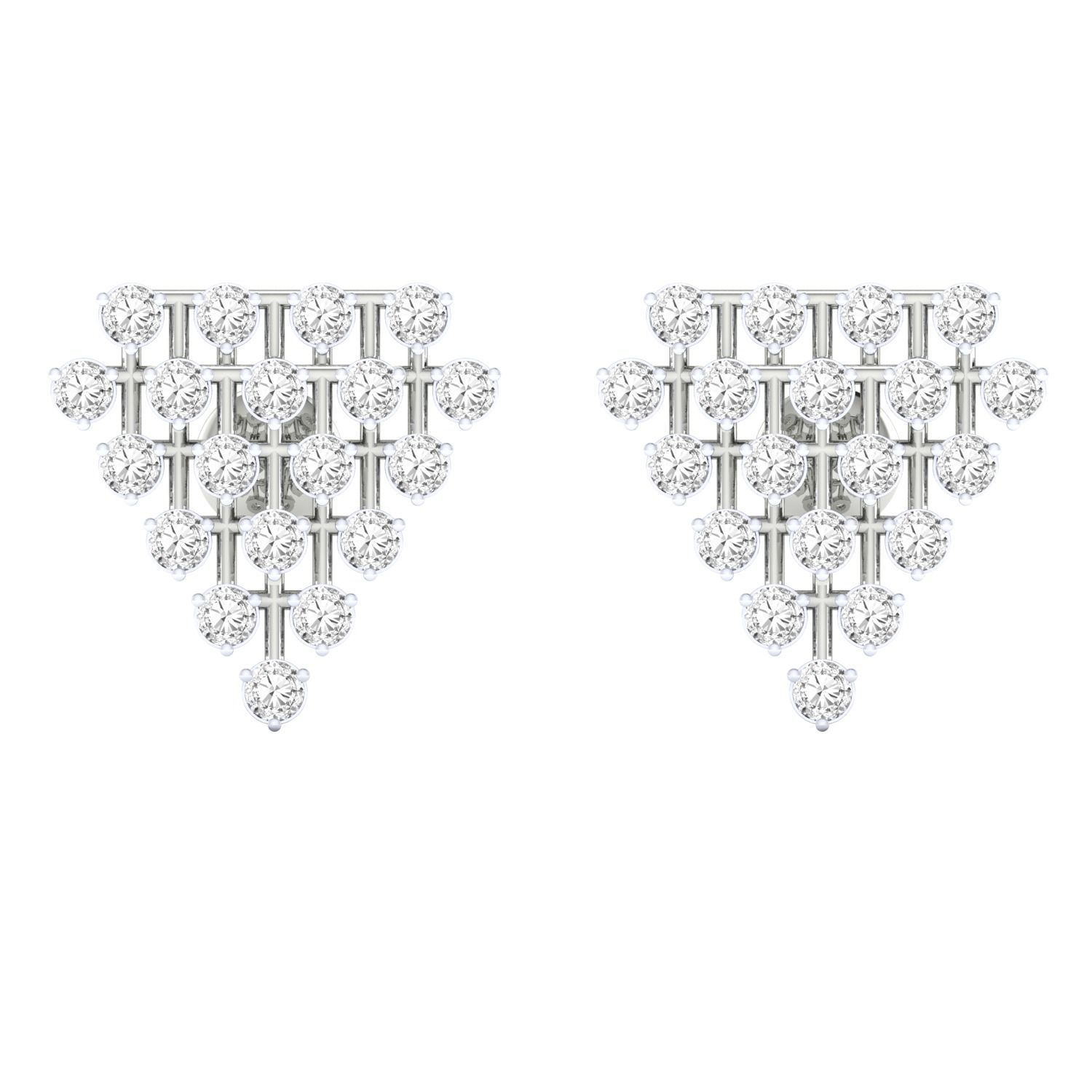 Women Stud Earrings STL JCD OBJ FBX Renders Details 3D print model_11