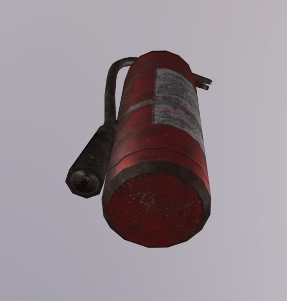 Fire Extinctor Low-poly 3D model_4