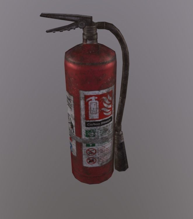 Fire Extinctor Low-poly 3D model_3