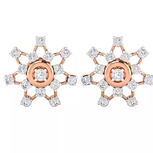 Women Stud Earrings STL JCD OBJ FBX Renders Details