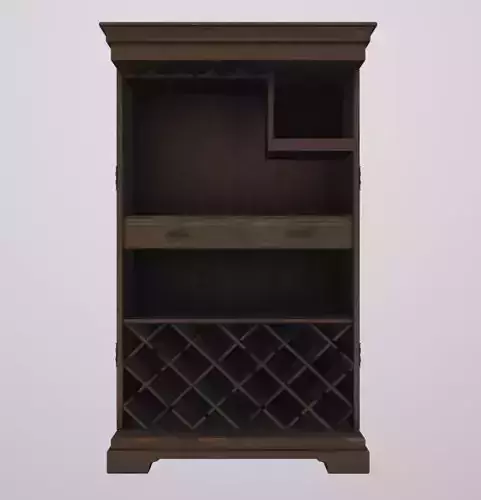 Liquor Shelf Low-poly 3D model