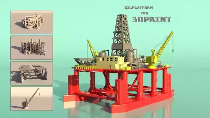 oilplatform for 3Dprint 3D print model