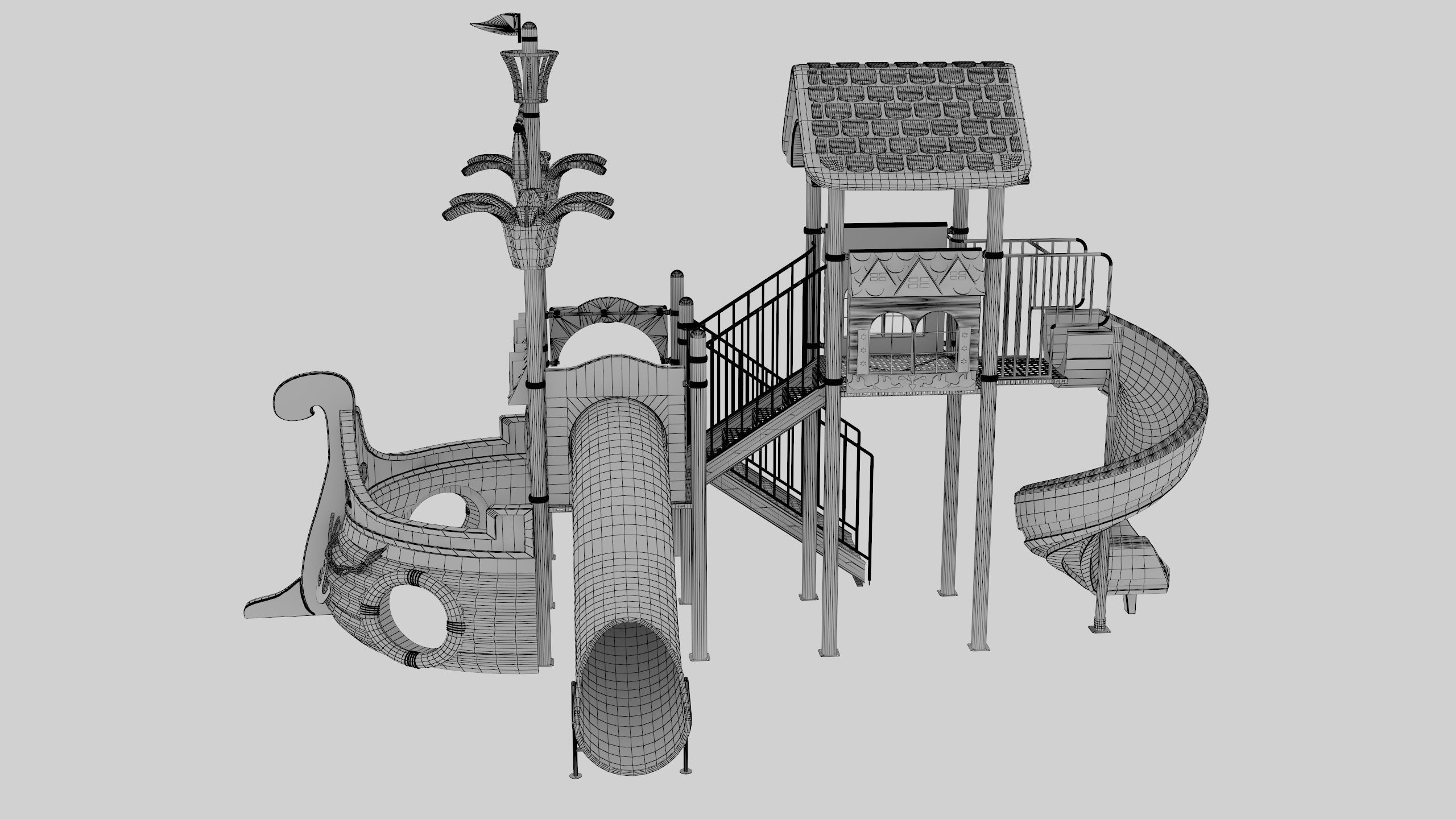 Ship Themed Playground Model - 01 3D model_31