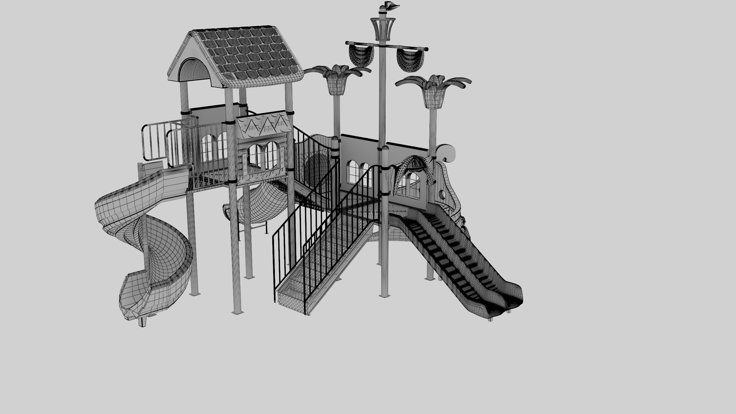 Ship Themed Playground Model - 01 3D model_38