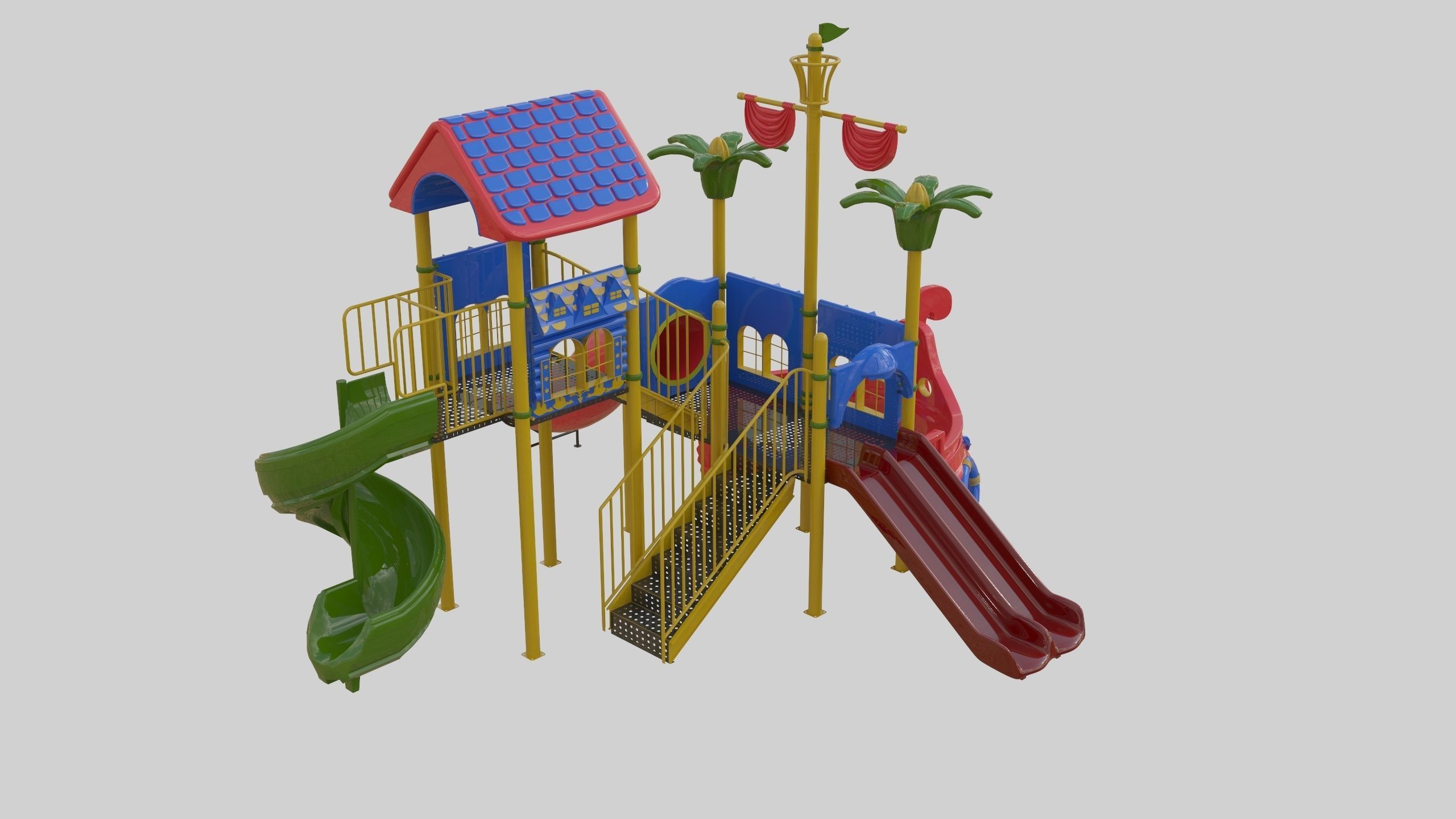 Ship Themed Playground Model - 01 3D model_17