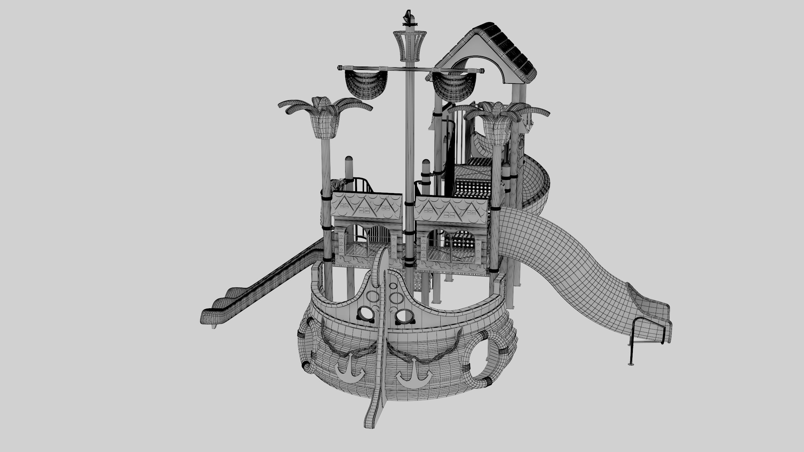 Ship Themed Playground Model - 01 3D model_44
