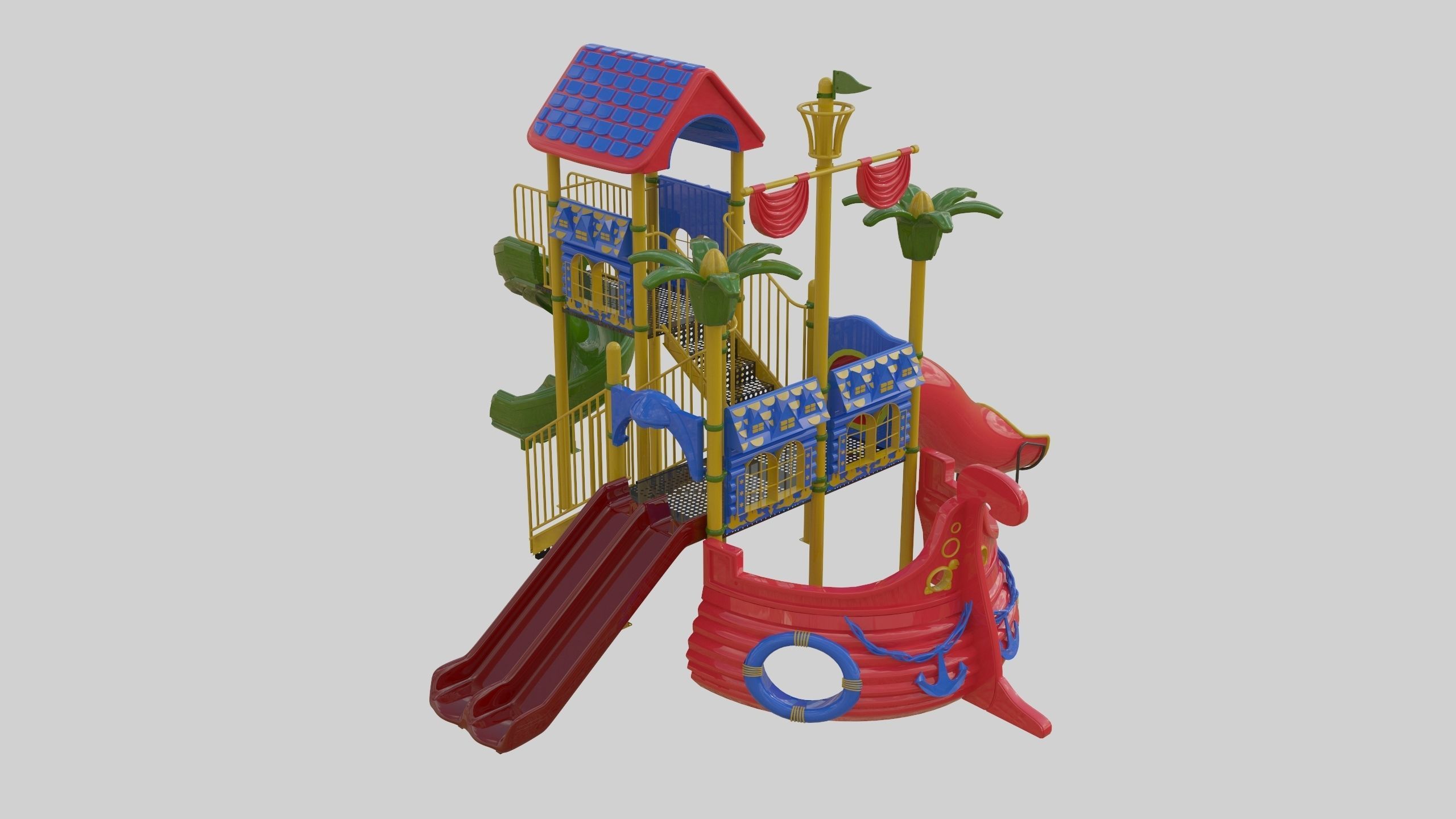 Ship Themed Playground Model - 01 3D model_22
