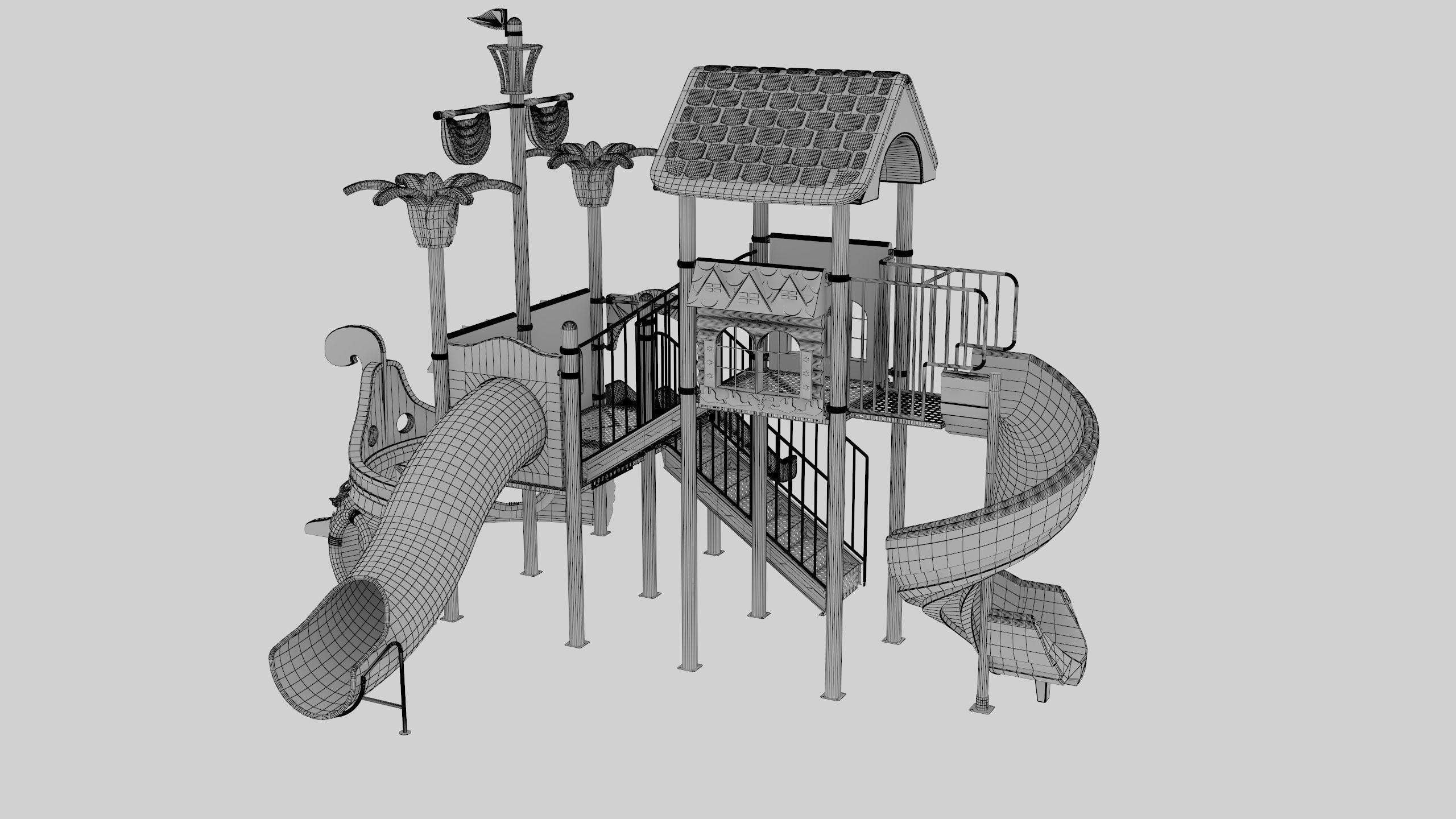 Ship Themed Playground Model - 01 3D model_33
