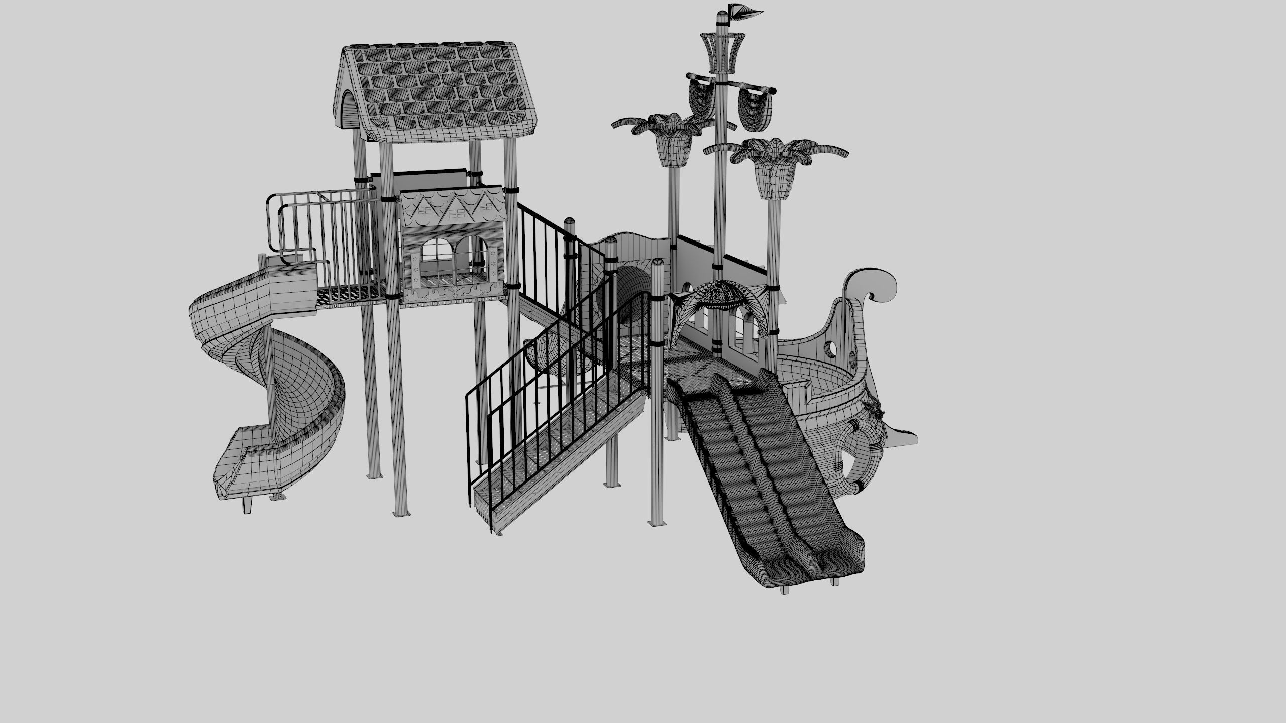 Ship Themed Playground Model - 01 3D model_39