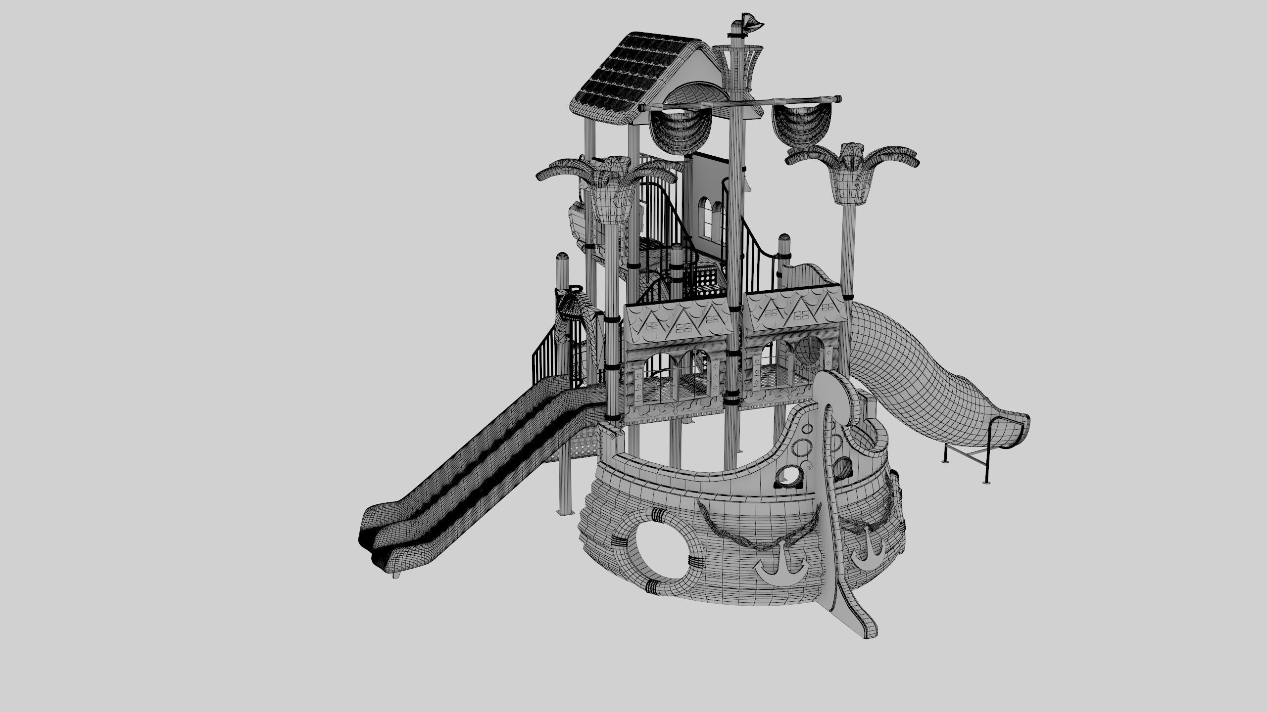 Ship Themed Playground Model - 01 3D model_42