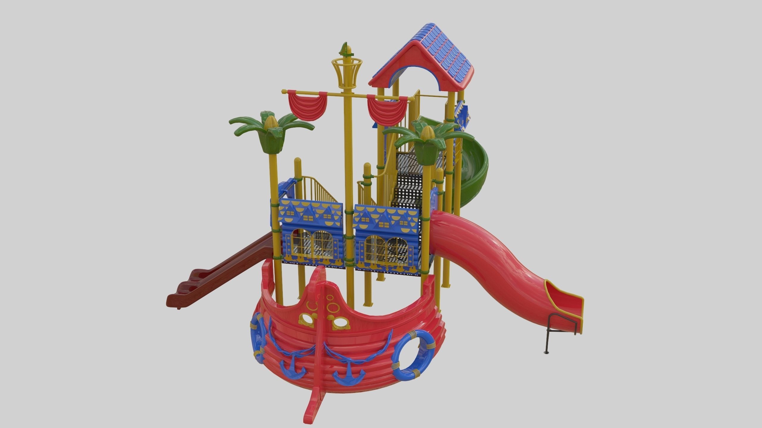 Ship Themed Playground Model - 01 3D model_25
