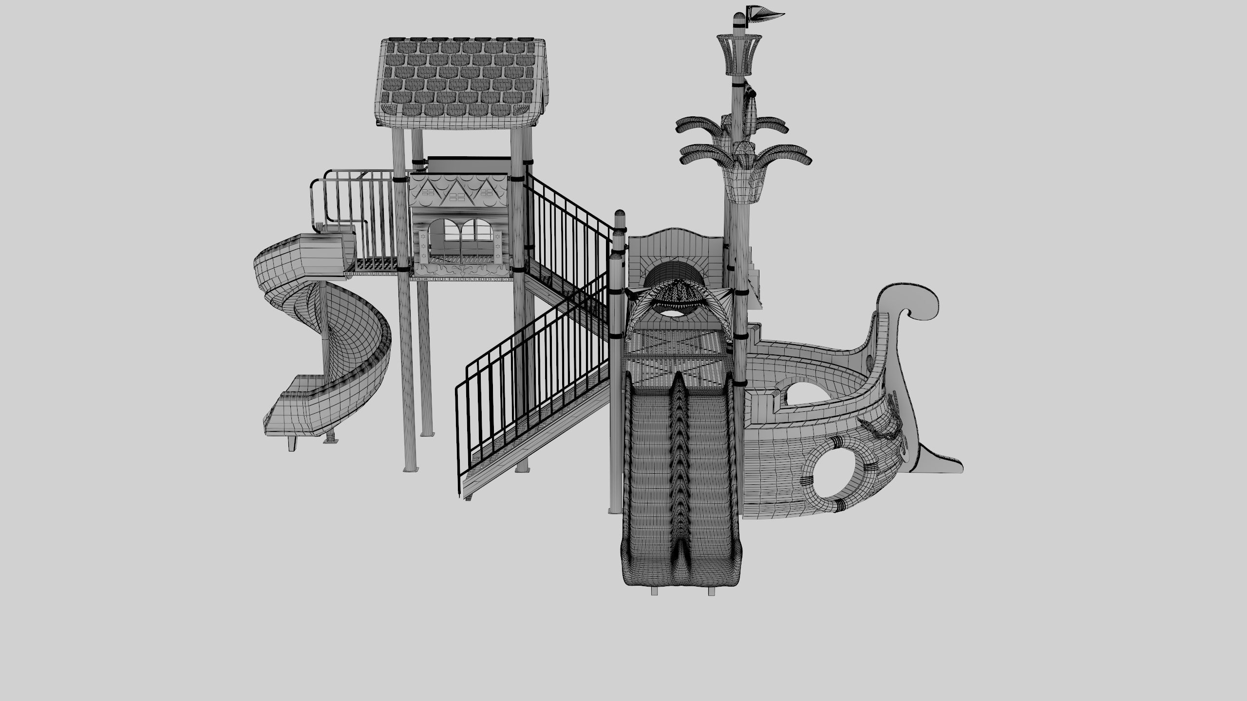 Ship Themed Playground Model - 01 3D model_36