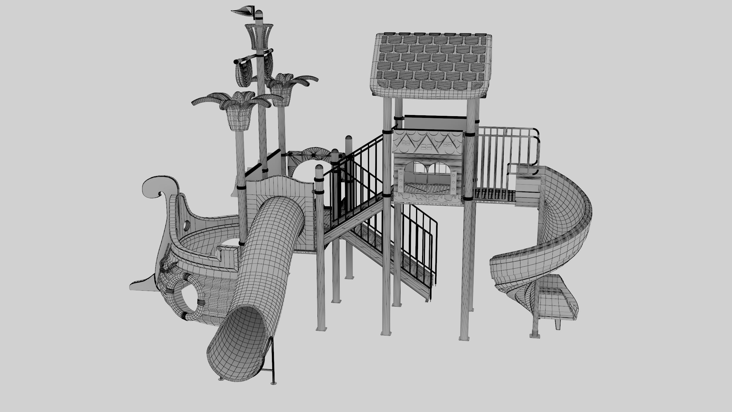 Ship Themed Playground Model - 01 3D model_30