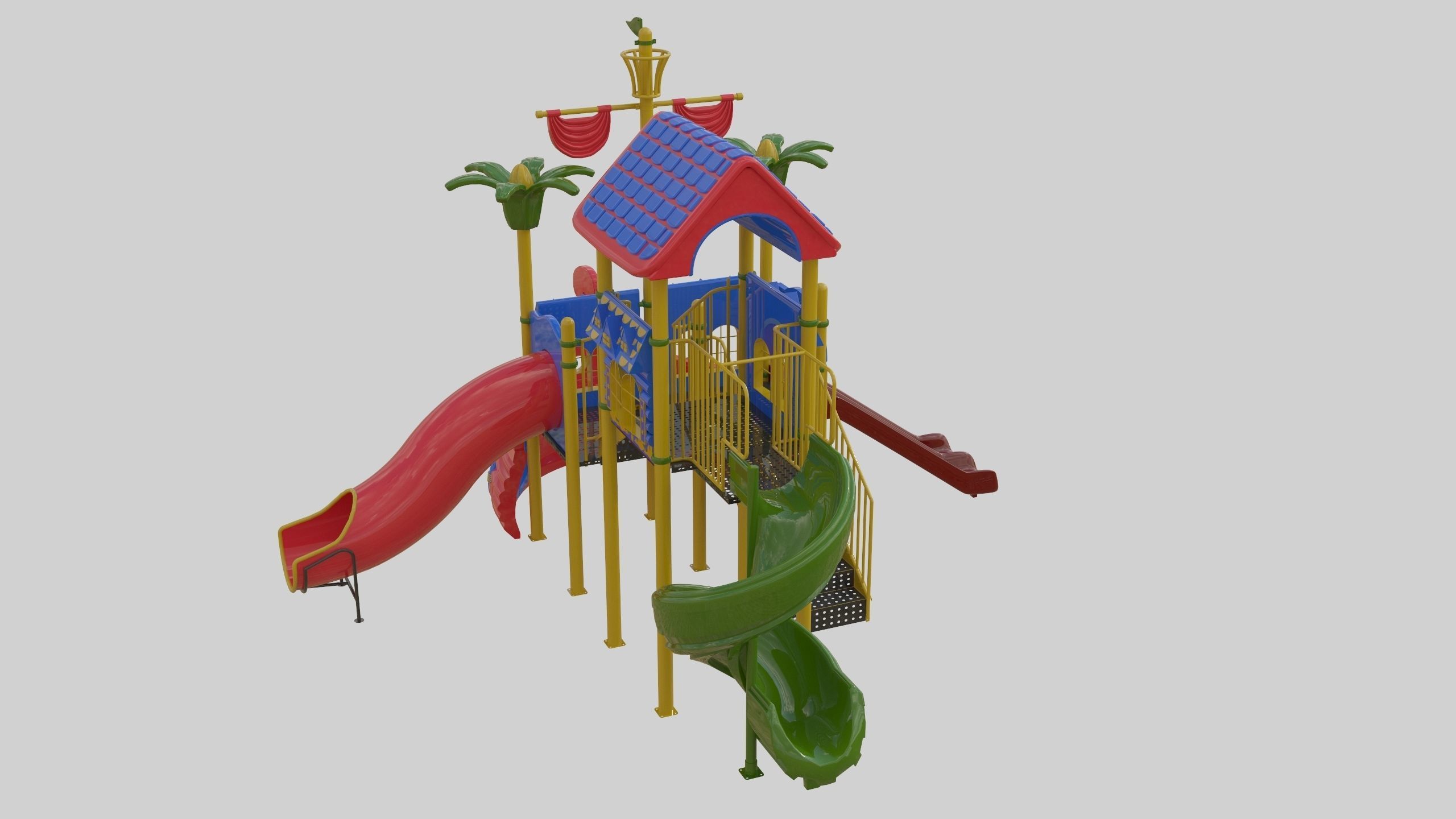 Ship Themed Playground Model - 01 3D model_11