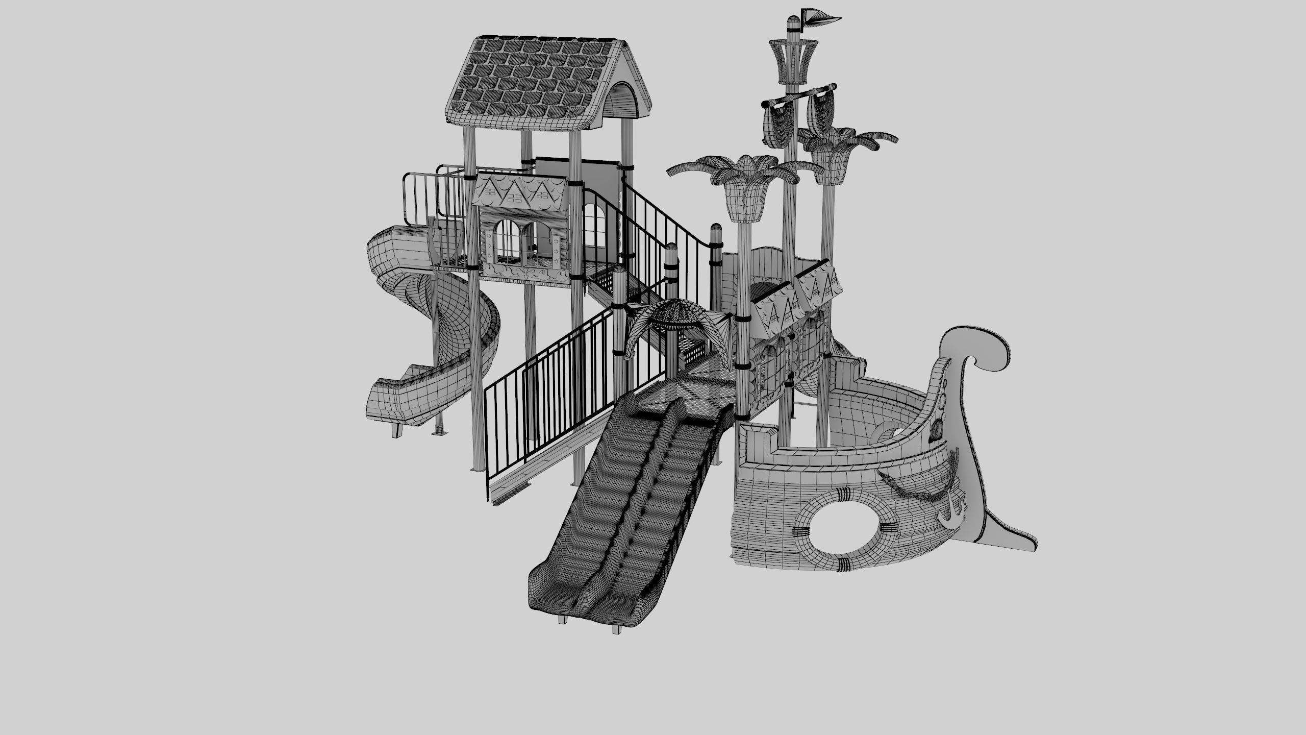 Ship Themed Playground Model - 01 3D model_40