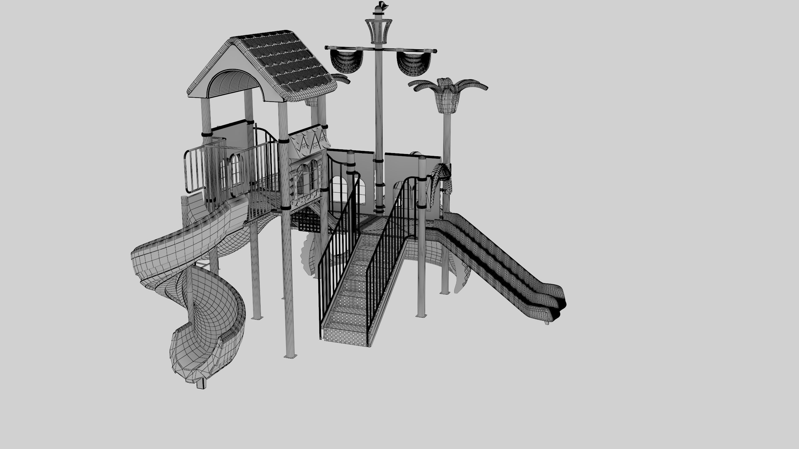 Ship Themed Playground Model - 01 3D model_35