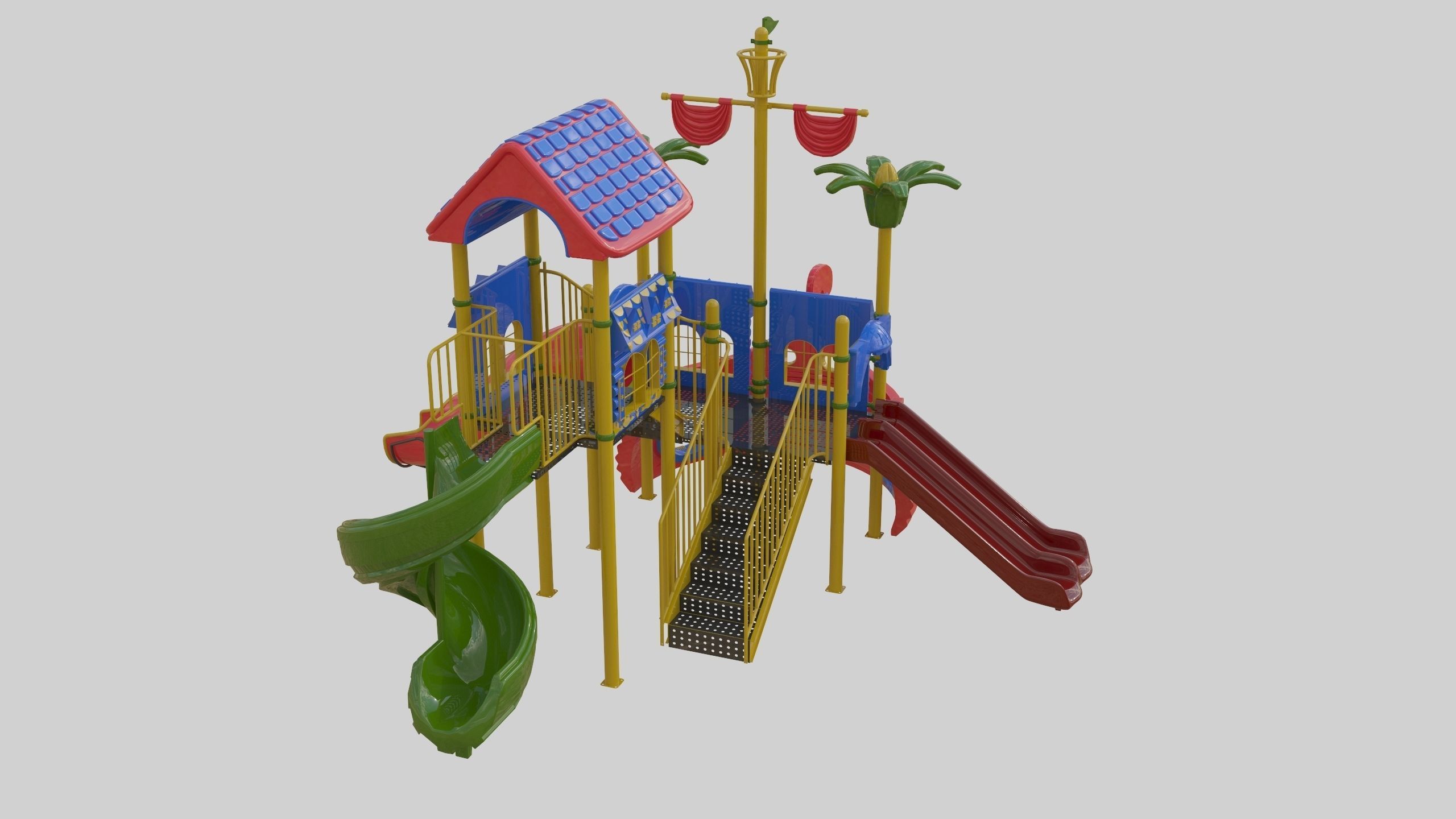 Ship Themed Playground Model - 01 3D model_18