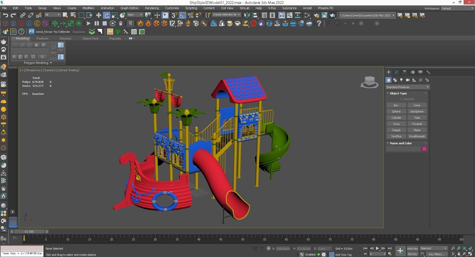 Ship Themed Playground Model - 01 3D model_7