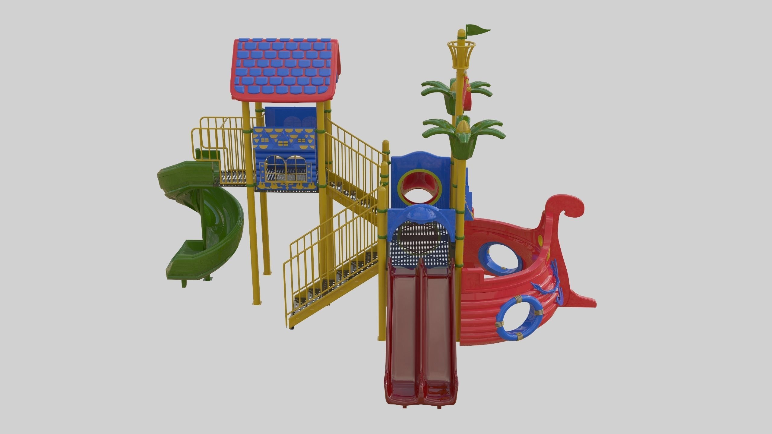 Ship Themed Playground Model - 01 3D model_16