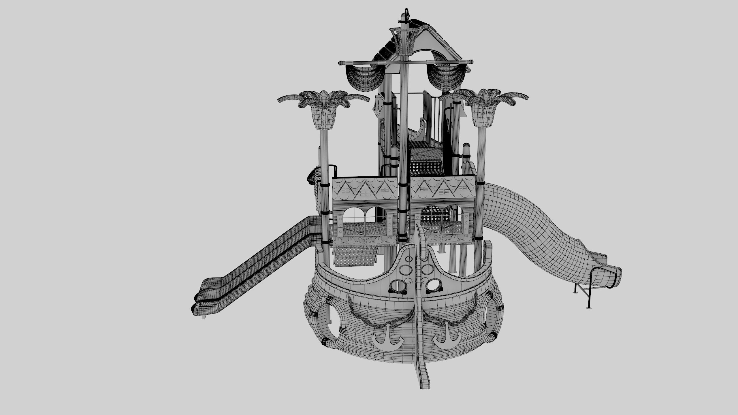 Ship Themed Playground Model - 01 3D model_43