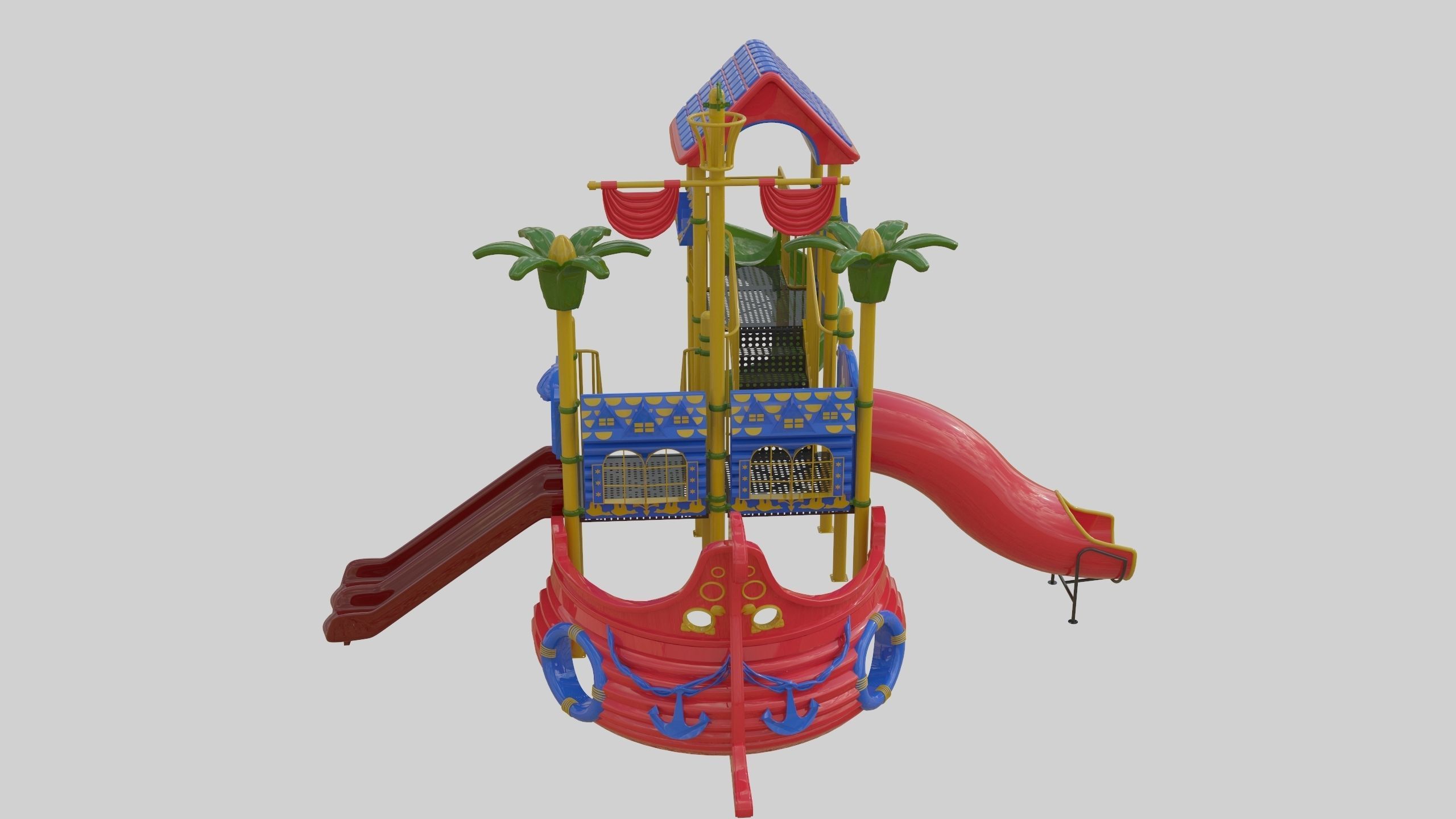 Ship Themed Playground Model - 01 3D model_23