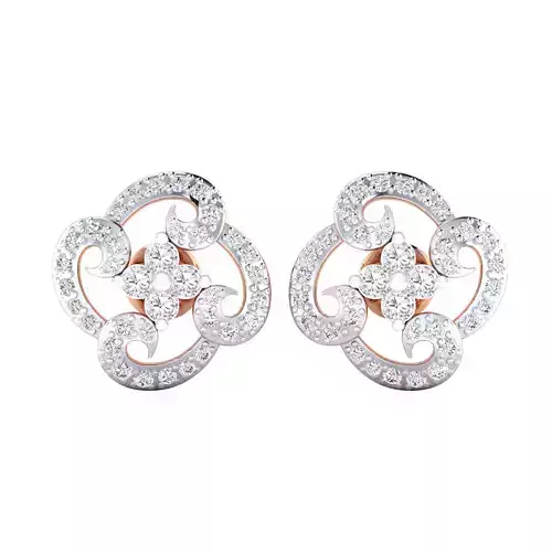 Women Stud Earrings STL JCD OBJ FBX Renders Details