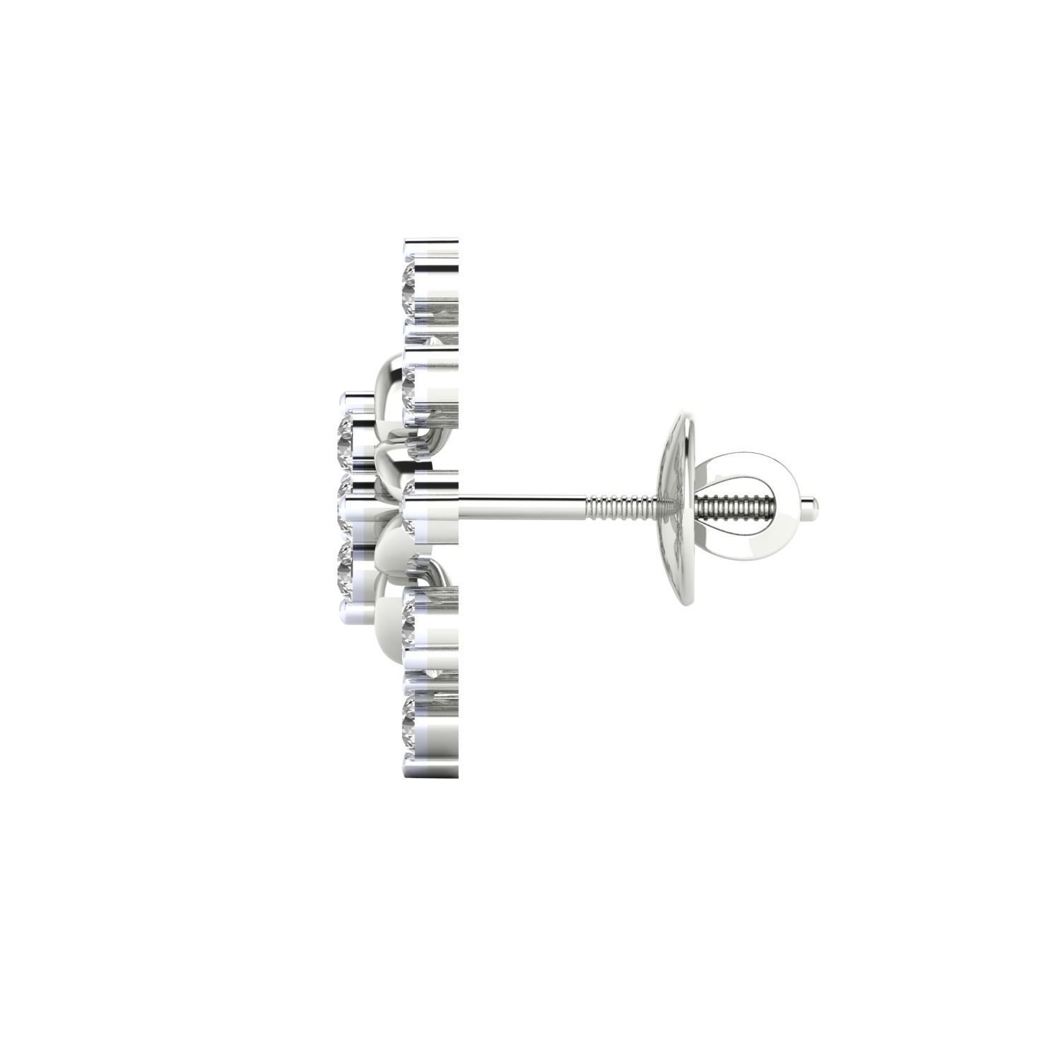 Women Stud Earrings STL JCD OBJ FBX Renders Details 3D print model_9