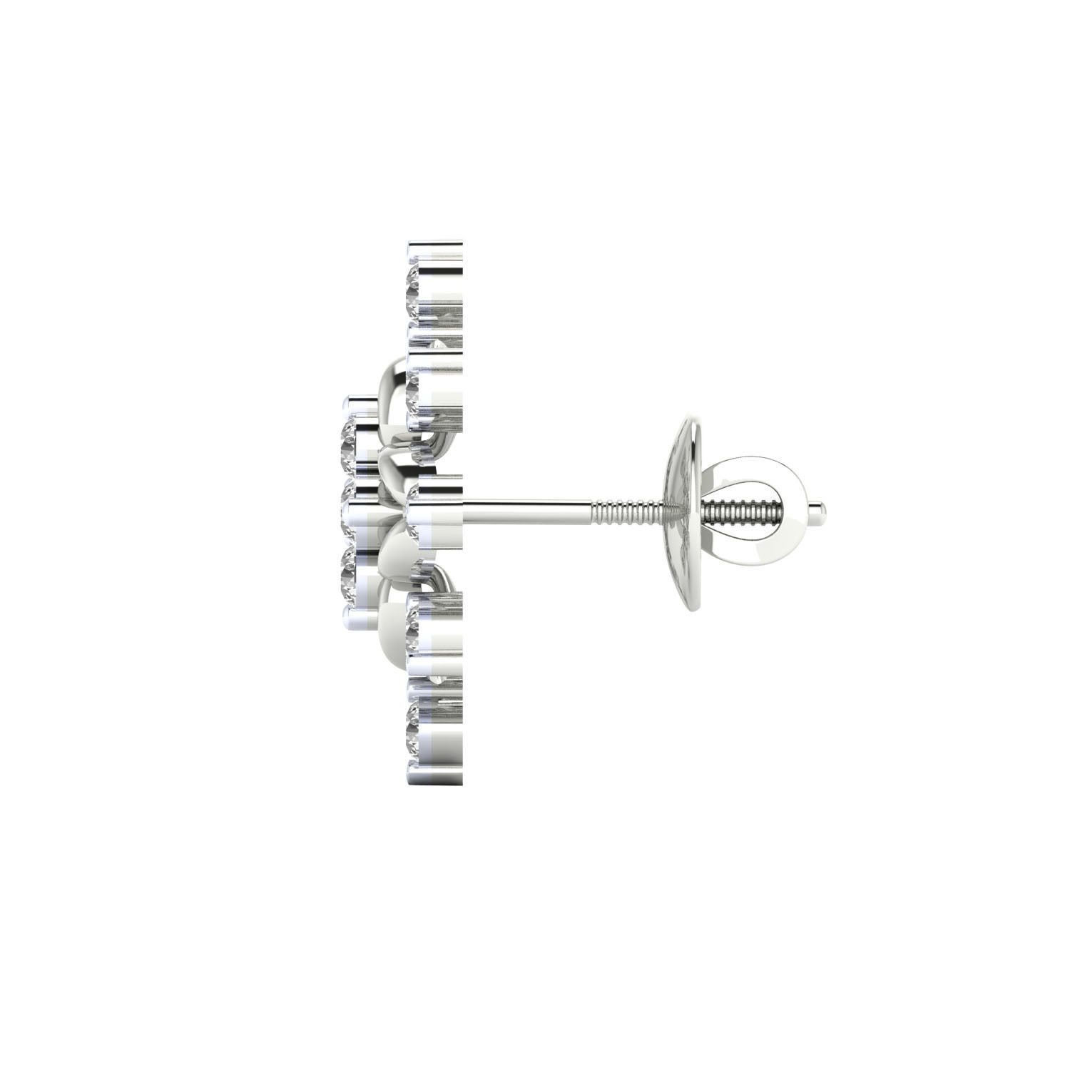 Women Stud Earrings STL JCD OBJ FBX Renders Details 3D print model_8