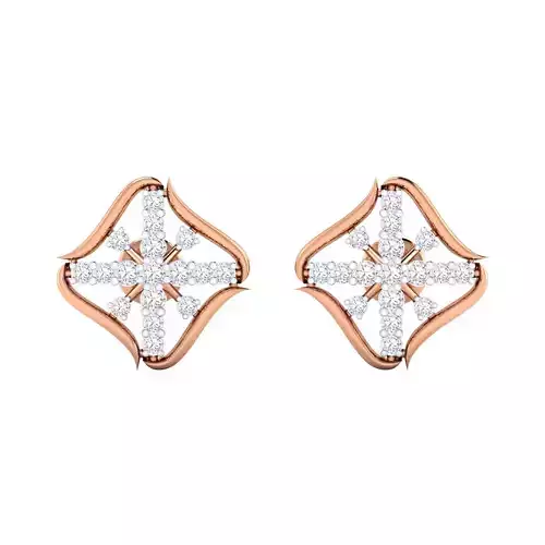 Women Stud Earrings STL JCD OBJ FBX Renders Details