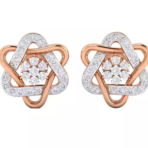 Women Stud Earrings STL JCD OBJ FBX Renders Details