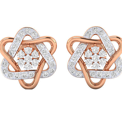 Women Stud Earrings STL JCD OBJ FBX Renders Details 3D print model