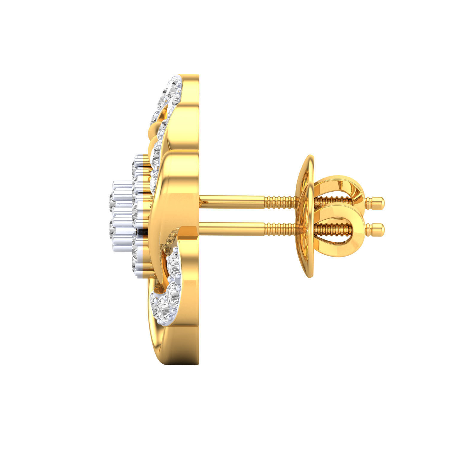 Women Stud Earrings STL JCD OBJ FBX Renders Details 3D print model_17